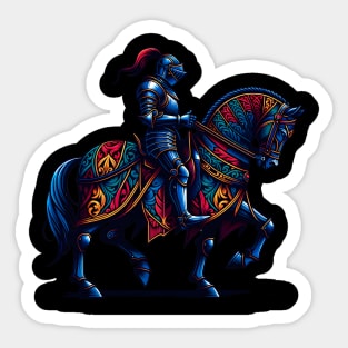 Decorated medieval knight Sticker